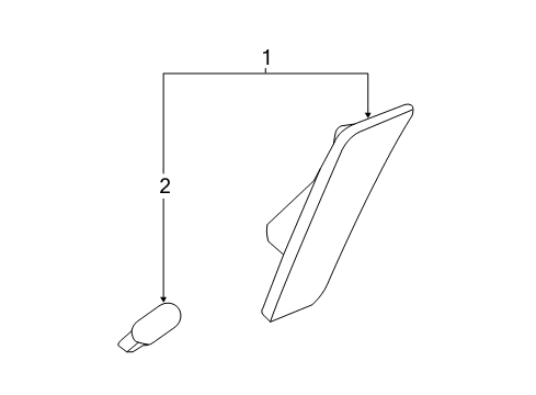 2020 Chevrolet Camaro Bulbs Lamp Asm-Front Side Marker Diagram for 23169180