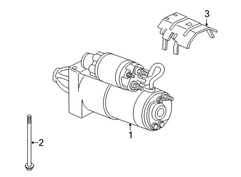 2005 Saab 9-7x Starter Starter Bolt Diagram for 12561387