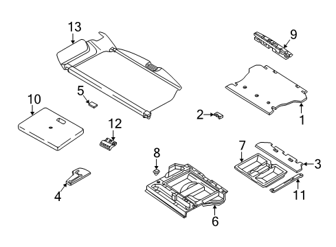 2002 Hyundai Santa Fe Interior Trim - Rear Body RETAINER-Cover Mounting G Diagram for 85753-26000-QE