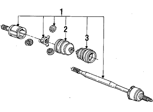 1986 Honda Civic Axle Shaft - Front Driveshaft Assembly, Driver Side Diagram for 043A6-SB2-305