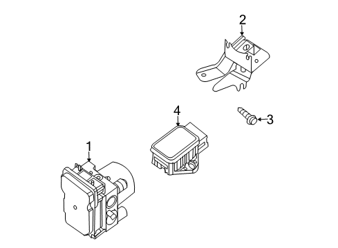 2013 Nissan Maxima Anti-Lock Brakes Anti Skid Actuator Assembly Diagram for 47660-ZY93C