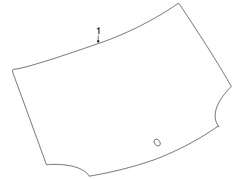 2015 GMC Terrain Lift Gate - Glass & Hardware Lift Gate Glass Diagram for 84225025