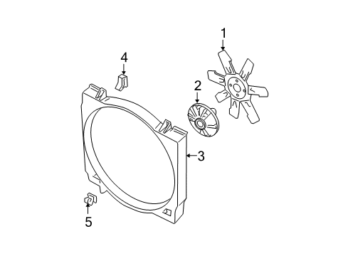 2005 Dodge Ram 3500 Cooling System, Radiator, Water Pump, Cooling Fan SHROUD-Fan Diagram for 55056980AA