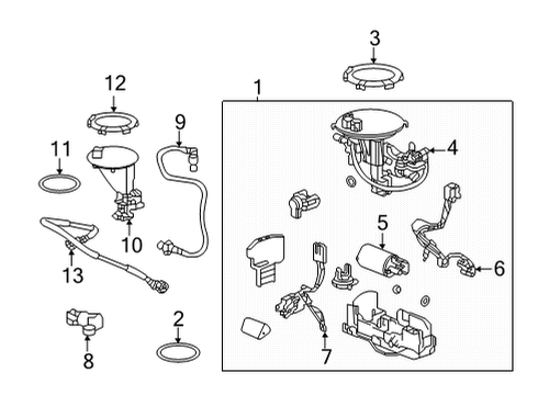 2021 Toyota Avalon Senders Tube Sub-Assembly, Fuel Diagram for 77016-06040