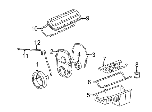 2003 Chevrolet Avalanche 2500 Engine Parts, Mounts, Cylinder Head & Valves, Camshaft & Timing, Oil Pan, Oil Pump, Crankshaft & Bearings, Pistons, Rings & Bearings Oil Filter Diagram for 89028862