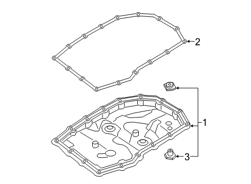 2021 Hyundai Accent Automatic Transmission Gasket-Valve Body Cover Diagram for 45282-2F000