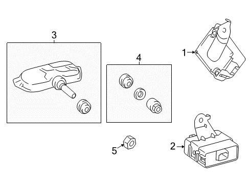 2011 Toyota Venza Tire Pressure Monitoring Receiver Diagram for 89760-0T010