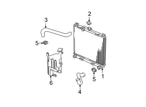 2005 Dodge Dakota Radiator & Components Sensor-Washer Fluid Level Diagram for 55056486AA