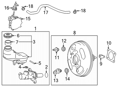 2022 Lexus NX350 Dash Panel Components CYLINDER SUB-ASSY, B Diagram for 47201-78010