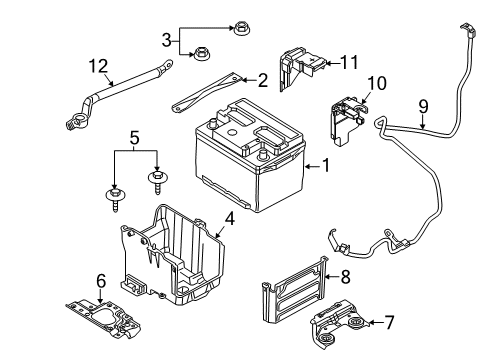 2013 Ford Fiesta Battery Positive Cable Diagram for CE8Z-14300-A