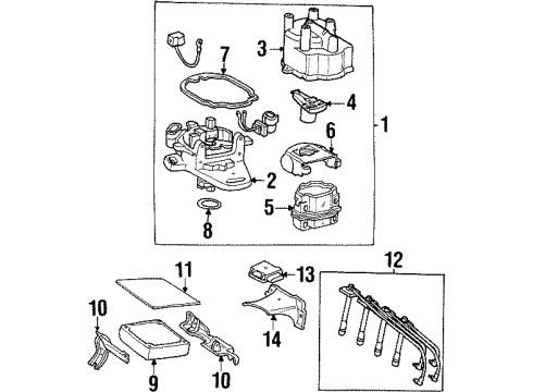1995 Toyota Celica Ignition System Ecm Ecu Engine Control Module Diagram for 89661-2D290