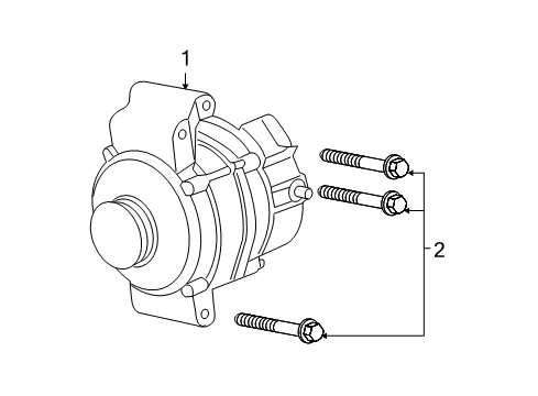 2008 Chevrolet Malibu Alternator Alternator Diagram for 15781434