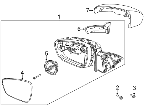 2020 Ford Escape Mirrors Mirror Assembly Bolt Diagram for -W505424-S307