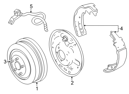 1998 Dodge Durango Rear Brakes Drum-Brake Diagram for 52009595AC