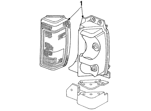 1990 Plymouth Voyager Combination Lamps Lamp Diagram for 4399698