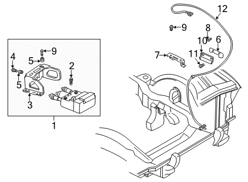 1995 Chevrolet Blazer Anti-Lock Brakes Brake Pressure Modulator Valve Assembly (Remanufacture) Diagram for 12477670