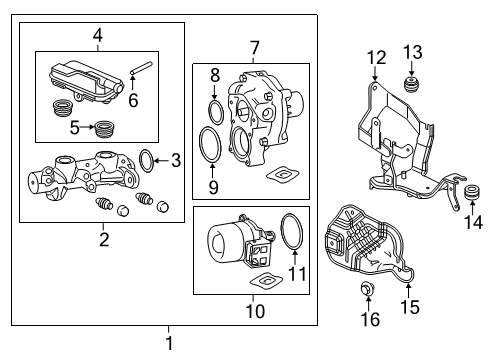 2021 Honda Insight Hydraulic System O-Ring (50) Diagram for 57301-T6C-J01