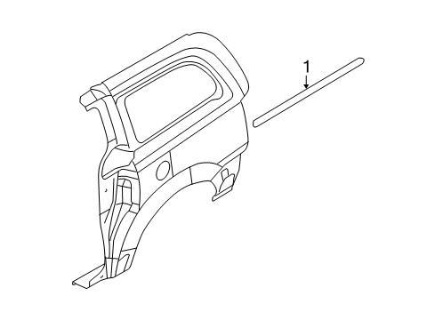 2011 Chrysler Town & Country Exterior Trim - Side Panel Molding-Quarter Panel Diagram for 5020974AB