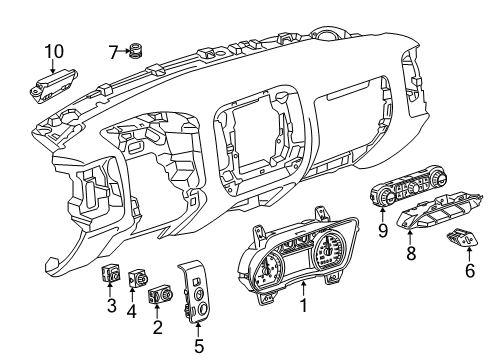 2018 Chevrolet Silverado 2500 HD Heated Seats Instrument Cluster Diagram for 84298308