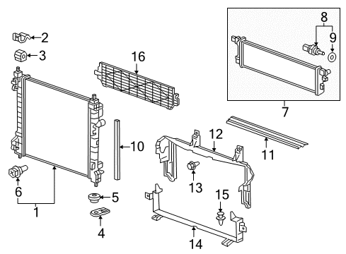 2015 Chevrolet Spark EV Radiator & Components Drain Plug Diagram for 22960951