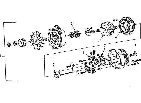 1985 Cadillac Seville Alternator Stator Asm-Delcotron Diagram for 801818