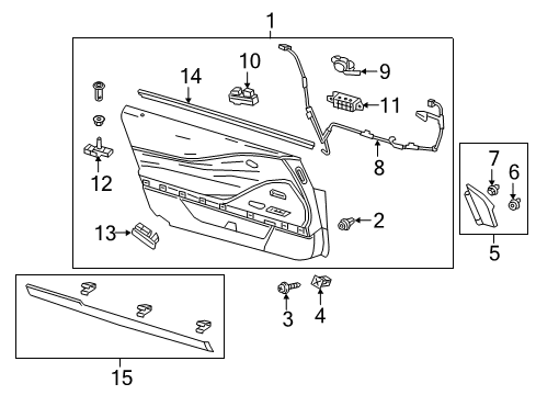 2021 Lexus LC500 Interior Trim - Door Panel Assembly, Door Tri Diagram for 67620-11080-20