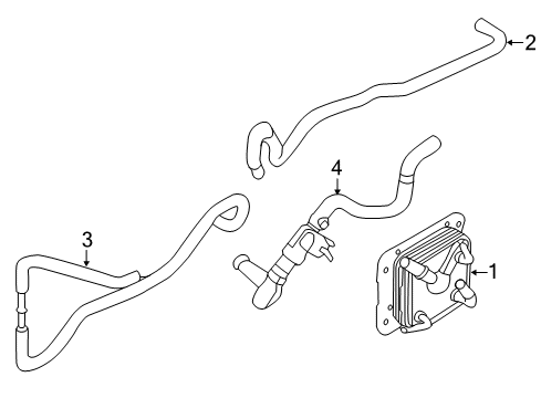 2019 Nissan Rogue Oil Cooler Hose-Oil Cooler, Auto Transmission Diagram for 21631-4BA0A