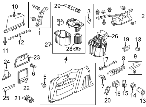 2014 Honda Odyssey Interior Trim - Side Panel Garnish, R. RR. Pillar *NH686L* (WARM GRAY) Diagram for 84149-TK8-A23ZB