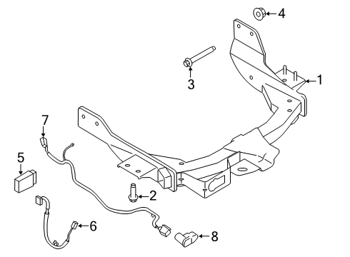 2018 Ford Transit-350 Trailer Hitch Components Wire Harness Diagram for CK4Z-13A576-B