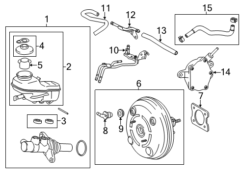 2019 Toyota Corolla Hydraulic System Reservoir Assembly Diagram for 47220-02340