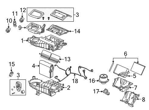 2005 Pontiac Grand Prix Air Conditioner Harness Asm-A/C Control & Module Wiring Diagram for 15255597