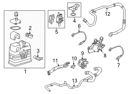 2013 Chevrolet Malibu Powertrain Control Valve Assembly Diagram for 12638819