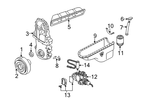 1997 GMC Savana 2500 Powertrain Control Injector Pump Diagram for 19209059