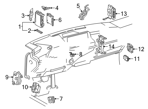 2020 Lexus ES300h Fuse & Relay COMPUTER ASSY, MULTI Diagram for 89220-33U41