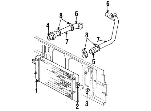 1998 Dodge Ram 3500 Intercooler Hose-Charge Air Cooler Diagram for 52028570