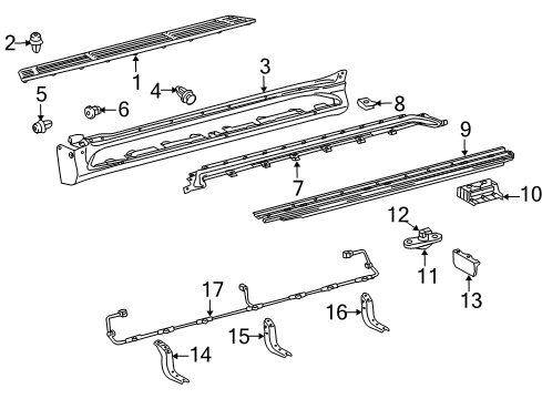 2022 Lexus GX460 Exterior Trim - Pillars Cover, Side Door Step Plate Diagram for 51779-60150
