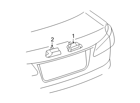 2007 Lexus IS350 License Lamps Lamp Assy, License Plate, LH Diagram for 81690-53011