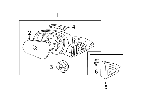 2011 Hyundai Elantra Outside Mirrors Lamp Assembly-Outside Mirror, RH Diagram for 87624-3Y000