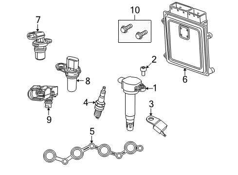 2014 Jeep Patriot Ignition System Electrical Powertrain Control Module Diagram for 5150815AA