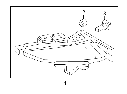 2016 Hyundai Tucson Bulbs Front Lamp Right Daytime Running Fog Light Diagram for 92202-D3100