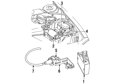 1993 Eagle Vision Anti-Lock Brakes Anti-Lock Front Wheel Brake Diagram for 4695981
