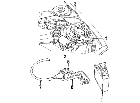 1997 Eagle Vision Cruise Control System Abs Control Module Diagram for 4605701