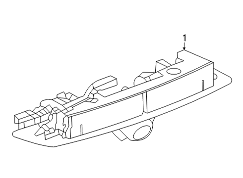 2021 GMC Acadia License Lamps License Lamp Assembly Diagram for 84753463