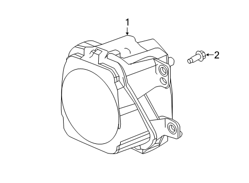 2017 Acura TLX Fog Lamps Light Assembly, Left Front Fog Diagram for 33950-TZ3-H01
