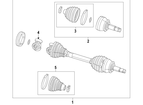 2016 Jeep Renegade Front Axle Joint-Tripod Diagram for 68263106AA