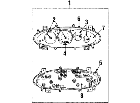 1997 Chrysler Cirrus Cluster & Switches Gage-ODOMETER Diagram for 4778741AB