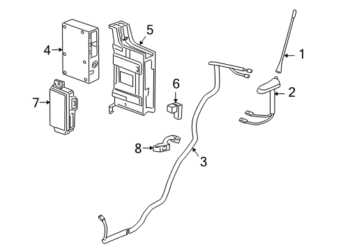 2016 Chevrolet Cruze Limited Communication System Components Mount Bracket Diagram for 95433993