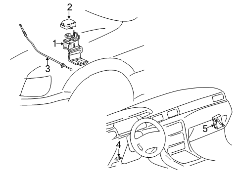 2001 Toyota Camry Cruise Control System Cruise Switch Diagram for 84630-06030