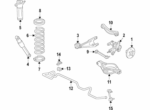 2020 Toyota RAV4 Rear Suspension Components, Lower Control Arm, Upper Control Arm, Stabilizer Bar Stabilizer Bar Diagram for 48812-42050