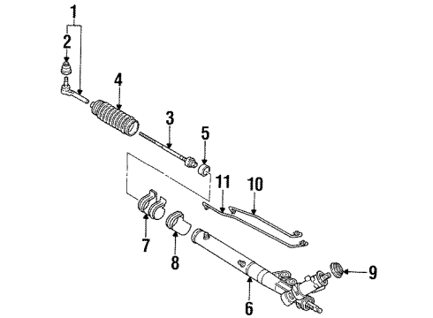 1997 Oldsmobile Regency P/S Pump & Hoses, Steering Gear & Linkage Gear Kit, Steering (Partial)(Remanufacture) Diagram for 26044316